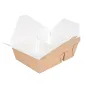 BOÎTES AMÉRICAINES 2 COMPART. THEPACK 1320 + 660 ML 19,6x14x6,2 CM NATUREL CARTON NANO-MICRO + PP (200 UNITÉ)